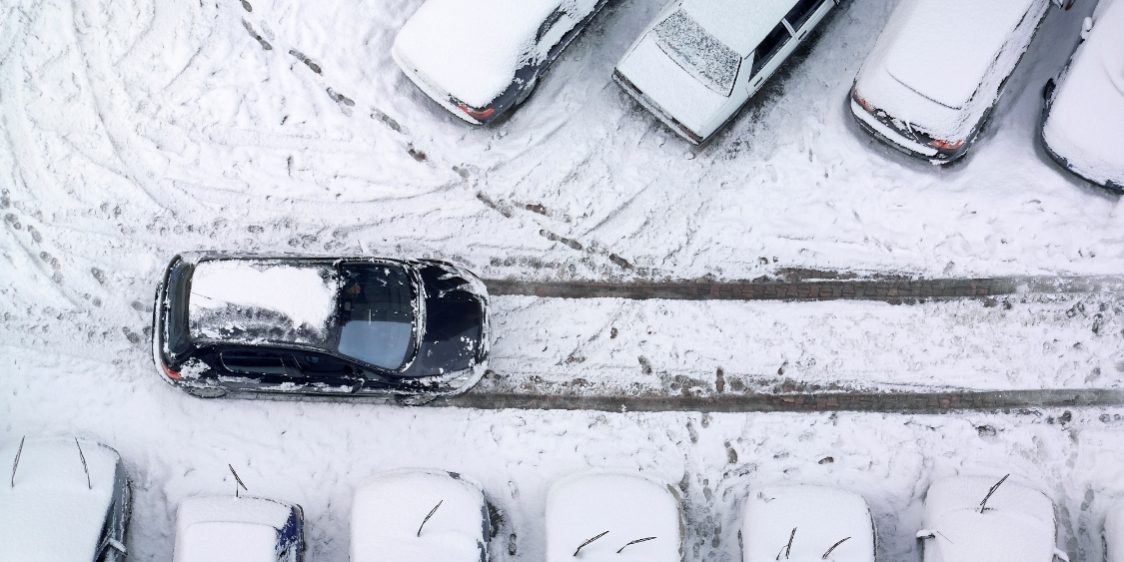 snowy bucks county parking lot snowy bucks county parking lot