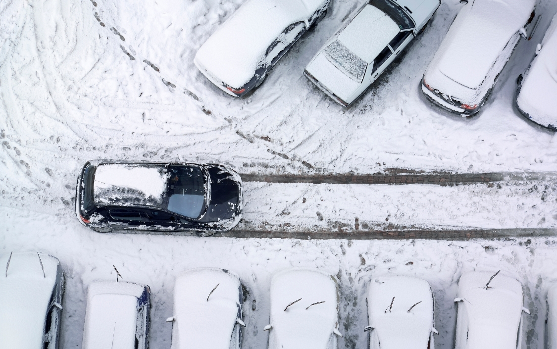 snowy bucks county parking lot snowy bucks county parking lot