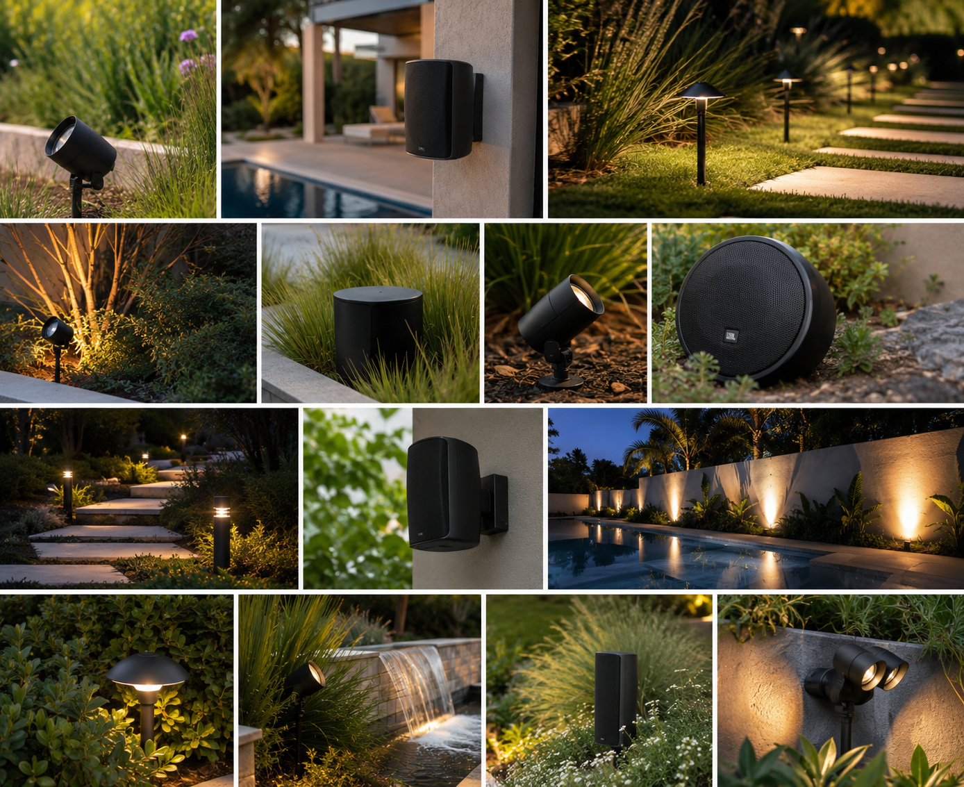 Professional outdoor sound system installed in a Bucks County backyard by The Lingo Group