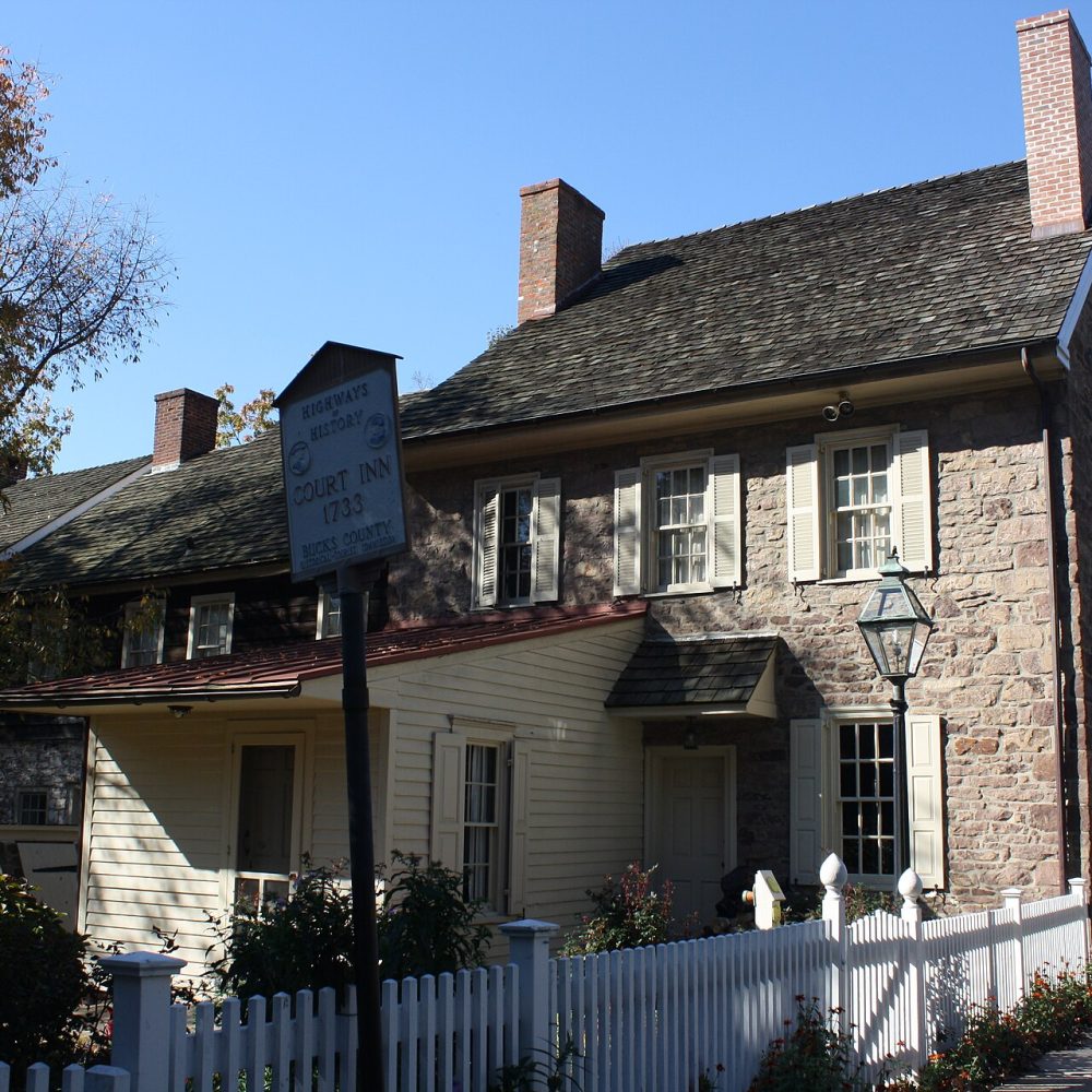 The historic Court Inn in Newtown, Bucks County, Pennsylvania